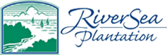 A green background with the words river planner written in blue.